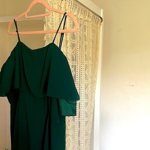 long dark royal green jumpsuit - worn twice